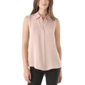 Theory Women's White Sleeveless Blouse